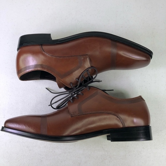 Kenneth Cole Reaction Pure Hearted Brown Leather Oxford Dress Shoes Size 7 main image 4